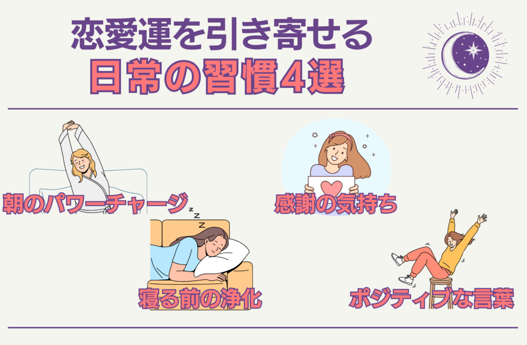 【すぐできる】恋愛運を高める日常の4習慣