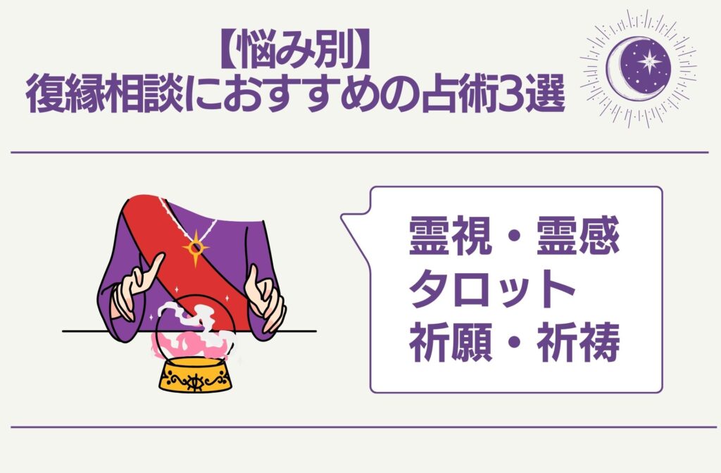 【悩み別】復縁相談におすすめの占術3選