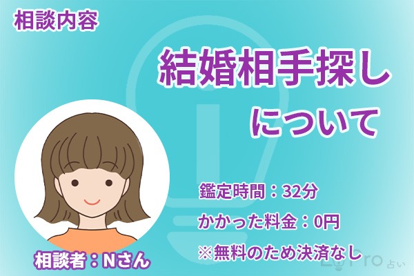電話占いピュアリ占い師キアナ先生｜相談者情報Nさん