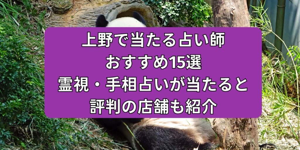 上野で当たる占い師 おすすめ15選｜霊視・手相占いが当たると評判の店舗も紹介