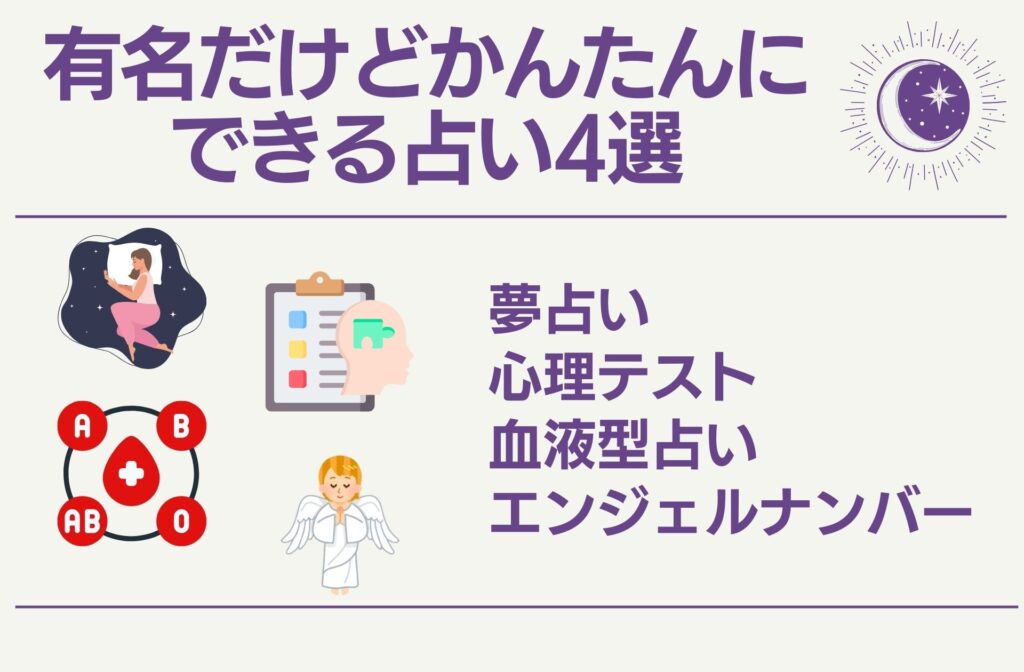有名だけどかんたんにできる占い4選
