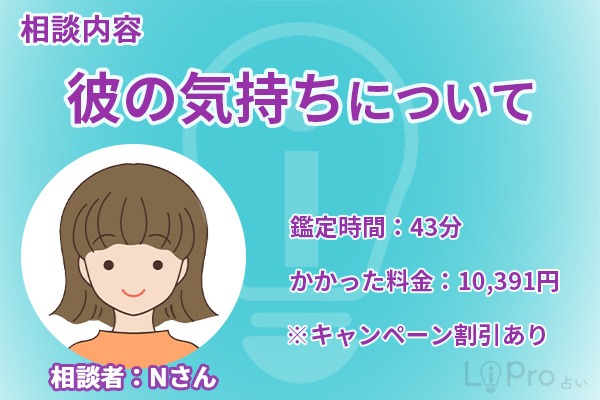 相談者情報｜Nさん：彼の気持ちについて
