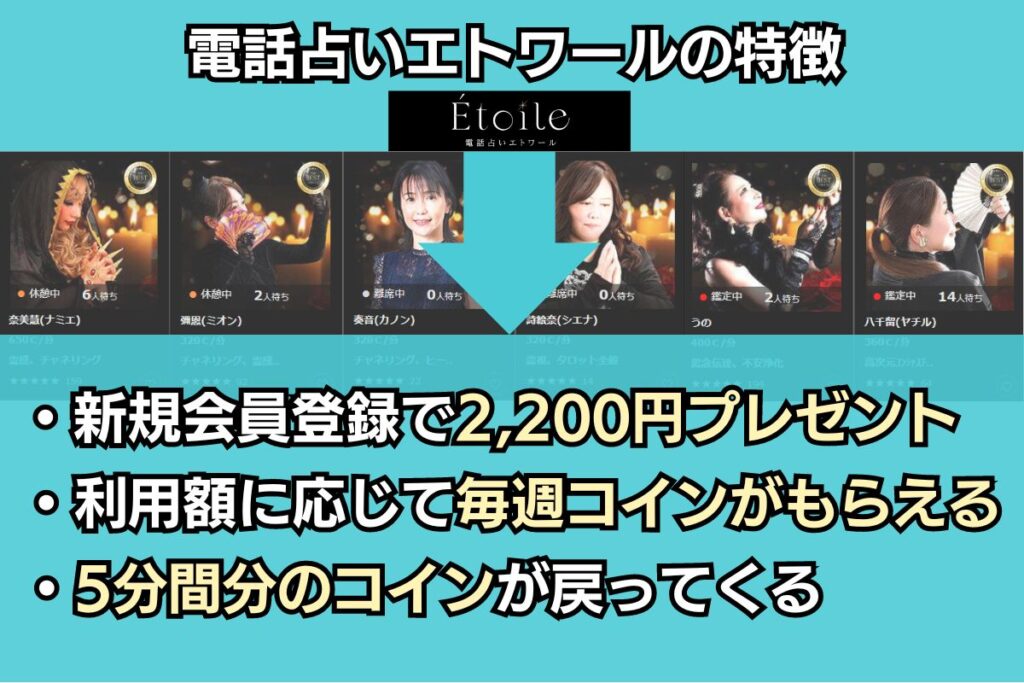 電話占いエトワール 特徴